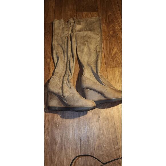 Betani Faux Suede OTK Boots - Picture 4 of 7